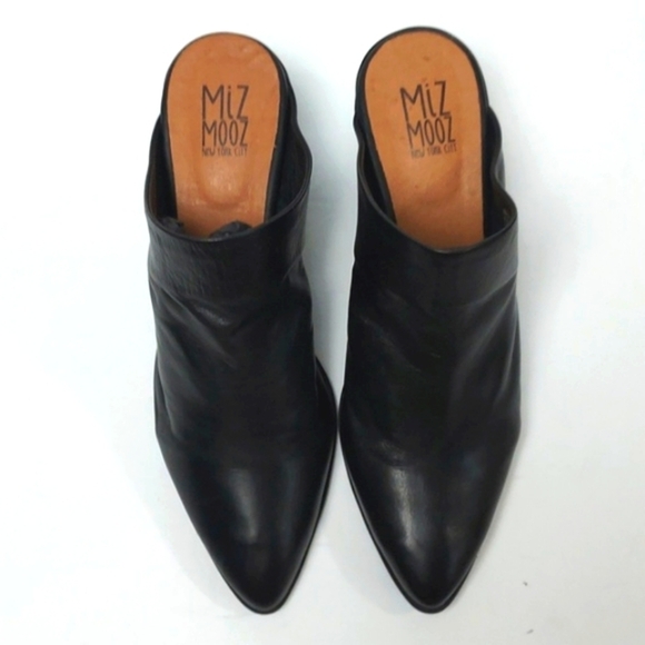 Miz Mooz Amalia Leather Mule Black Size 41 (9.5-10) - Picture 8 of 16